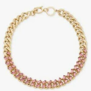 New! Carolee Gold with Pink Chain Necklace